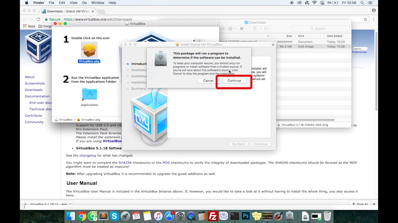 how to install mac os dmg file on virtualbox